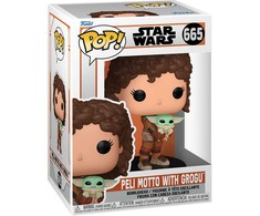 FUNKO POP! Vinilinė figūrėlė: Žvaigždžių karai -  Peli Motto su Grogu, 9 cm