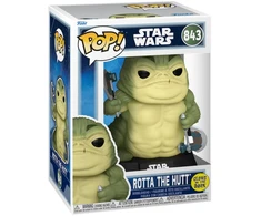 FUNKO POP! Vinilinė figūrėlė: Star Wars: Mandalorian &amp; Grogu - Rotta the Hutt (Glow)