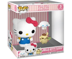 FUNKO POP! Vinilinė figūrėlė: Hello Kitty and Friends - Kitty with Cinnamoroll &amp; Pompompurin, 6.9, 8.9, ir 25.4 cm