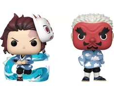 FUNKO POP! Vinilinė figūrėlė: Demon Slayer - Tanjiro Kamado &amp; Sakonji Urokodaki, 9.5 cm