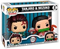 FUNKO POP! Vinilinė figūrėlė: Demon Slayer - Tanjiro &amp; Nezuko, 10 cm
