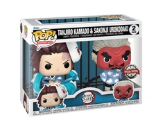 FUNKO POP! Vinilinė figūrėlė: Demon Slayer - Tanjiro Kamado &amp; Sakonji Urokodaki, 9.5 cm