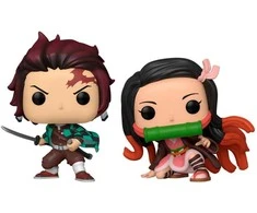 FUNKO POP! Vinilinė figūrėlė: Demon Slayer - Tanjiro &amp; Nezuko, 10 cm