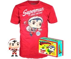 Funko Set figure POP &amp; Tee Back DC Comics Superman Exclusive Flocked