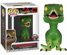 Funko Set figure POP &amp; Tee Jurassic Park Velociraptor Exclusive L
