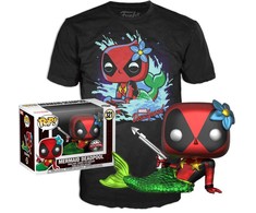 Funko Set figure POP &amp; Tee Marvel Deadpool Mermaid Exclusive L