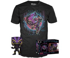 Funko Set figure POP &amp; Tee Marvel Wakanda Forever Juodas Panther Exclusive
