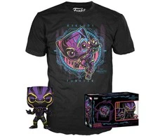 Funko Set figure POP &amp; Tee Marvel Wakanda Forever Juodas Panther Exclusive