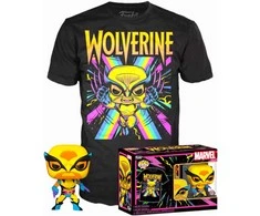 Funko Set figure POP &amp; Tee Marvel Wolverine Juodas Light