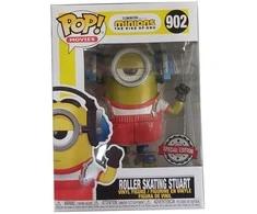 Funko Set figure POP &amp; Tee Minions Roller Skating Stuart Metallic Exclusive
