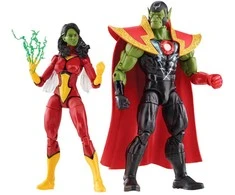 Hasbro Marvel Avengers Beyond Earth Mightiest Skrull Queen &amp; Super Skrull figures 15cm