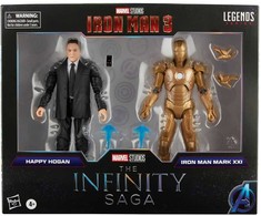 Hasbro Marvel The Infinity Saga Iron Man 3 Happy Hogan and Iron Man Mark XXI set 2 figures 15cm