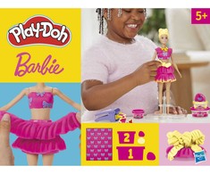 Play-Doh žaidimo tešla Barbie Fashionista lėlė raukiniai lankai Hasbro G1361