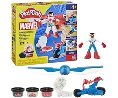 Hasbro PLAY-DOH Kapitono Amerikos moto-slicer rinkinys, G05555L0