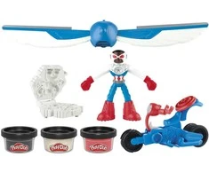 Hasbro PLAY-DOH Kapitono Amerikos moto-slicer rinkinys, G05555L0