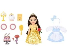 TOYS Disney gražuolė ir pabaisa Belle mini lėlė 16 cm + priedai