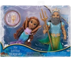 Jakks Pacific Disney The Little Mermaid Ariel + Triton doll 15cm