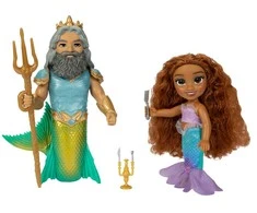 Jakks Pacific Disney The Little Mermaid Ariel + Triton doll 15cm