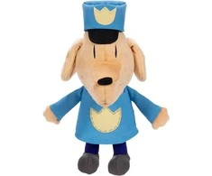 Jakks Pacific „Dream Works Dog Man“ interaktyvus pliušinis žaislas su cyptelinčiu šunimi policininku 26 cm