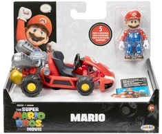 Jakks Pacific „Super Mario Movie“ – figūrėlė su kartingu – Mario (6 cm) (417684) / Figūrėlės / Mario/ Daugiafunkcis