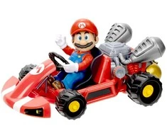 Jakks Pacific „Super Mario Movie“ – figūrėlė su kartingu – Mario (6 cm) (417684) / Figūrėlės / Mario/ Daugiafunkcis