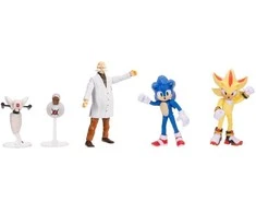 Jakks Pacific „Sonic 3 The Hedgehog“ 5 dalių figūrėlių rinkinys, skirtas filmų kolekcijai (3+)