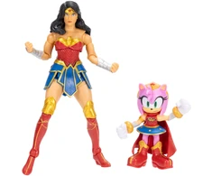 Jakks Pacific Sonic The Hedgehog x Dc Comics Amy &amp; Wonder Woman figure
