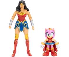 Jakks Pacific Sonic The Hedgehog x Dc Comics Amy &amp; Wonder Woman figure
