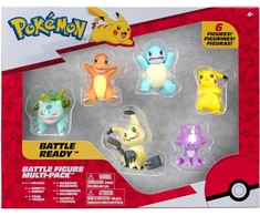 Jazwares Pokémon rinkinys iš 6 figūrėlių BATTLE READY MULTI-PACK Pikachu, Mimikyu, Toxel..