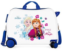 Joumma Bags Vaikiškas kelioninis lagaminas ant ratukų / DISNEY FROZEN Sparkle balansinis dviratis, 34L,