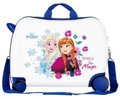 Joumma Bags Vaikiškas kelioninis lagaminas ant ratukų / DISNEY FROZEN Sparkle balansinis dviratis, 34L,