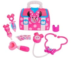 justplay Disney Minnie Mouse didelis medicinos rinkinys gydytojo pirmosios pagalbos vaistinėlė 8 dienos šviesos/garso