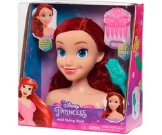 justplay Lėlė plaukų formavimo galvutė Disney Princess Little Mermaid Ariel Ariel Kirpykla + priedai