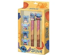 Karactermania Disney Stitch Pen + Pieštukas + 4 erasers pack