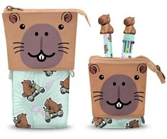 Karactermania Oh My Pop! Capybara pencil casel + Pen 10 colours + erasable pen