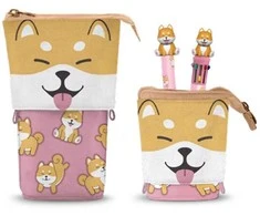 Karactermania Oh My Pop! Shiba pencil casel + Pen 10 colours + erasable pen