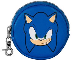 Karactermania PORTMONETKA SONIC FACE OKRĄGŁA, WYMIARY: 8.7CM X 8.7CM X 2.3CM