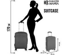 Kelioninis lagaminas Karactermania Wednesday Uniform ABS trolley, 38x55x20 cm