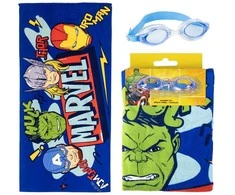 CERDÁ Marvel Avengers towel + swimming goggles set