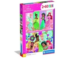 Clementoni Dėlionė 2x60 vnt. - Disney princesės