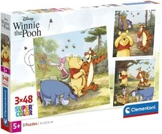 Clementoni Dėlionė 3x48 vnt. - Mikė Pūkuotukas