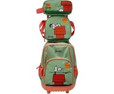 Cyp Brands Panuts Snoopy Trolley set + pencil case + lunch bag