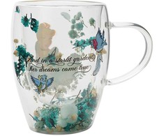 Widdop Co Disney Princess Cinderella floral decorative glass mug