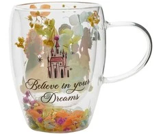 Widdop Co Disney Princess floral decorative glass mug