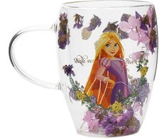 Widdop Co Disney Rapunzel floral decorative glass mug