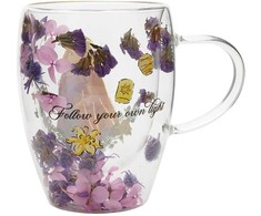 Widdop Co Disney Rapunzel floral decorative glass mug
