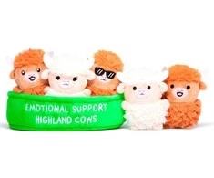 justplay Emotional Support Highland Cows plush toys