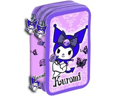 Manenti Hello Kitty Kuromi Violetinė triple pencil case