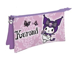 Manenti Hello Kitty Kuromi Violetinė triple pencil case