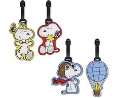 Peers Hardy Peanuts Snoopy set of 4 luggage labels
